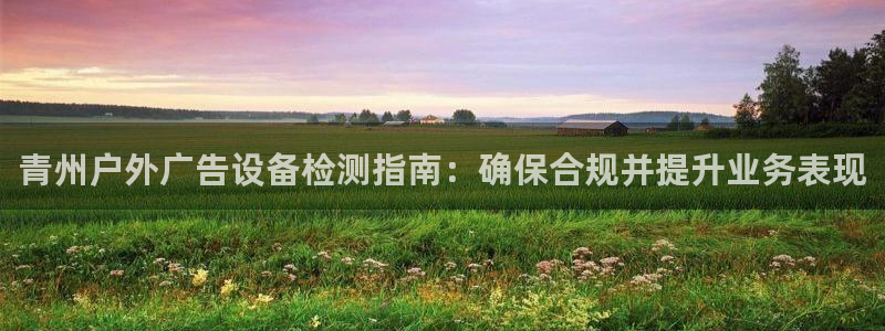 杏宇平台总代理：青州户外广告设备检测指南：确保合规并提升业务表现