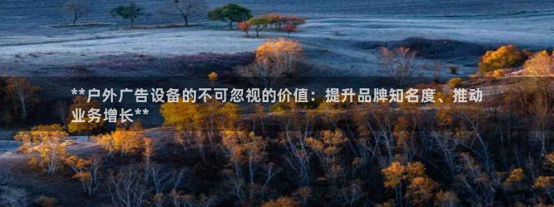 杏宇平台代理怎么样赚钱：**户外广告设备的不可忽视的价值：提升品牌知名度、推动
业务增长**