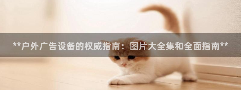 杏宇平台注册地址在哪里：**户外广告设备的权威指南：图片大全集和全面指南**