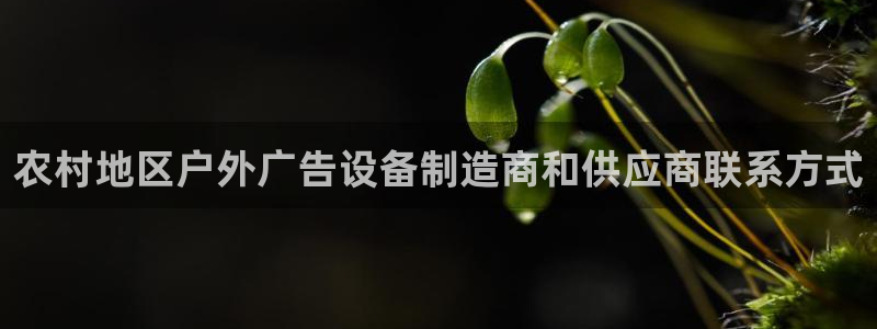 杏宇平台登录步骤：农村地区户外广告设备制造商和供应商联系方式