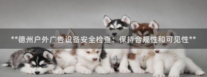 杏宇平台登录步骤：**德州户外广告设备安全检查：保持合规性和可见性**