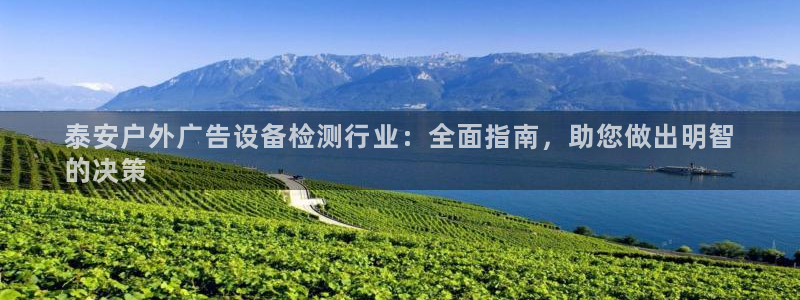 杏宇平台招商电话号码：泰安户外广告设备检测行业：全面指南，助您做出明智
的决策