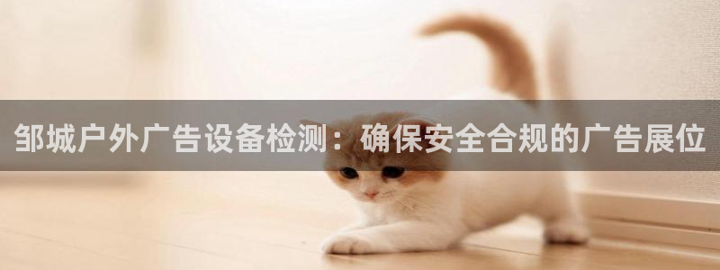 杏宇平台总代理：邹城户外广告设备检测：确保安全合规的广告展位