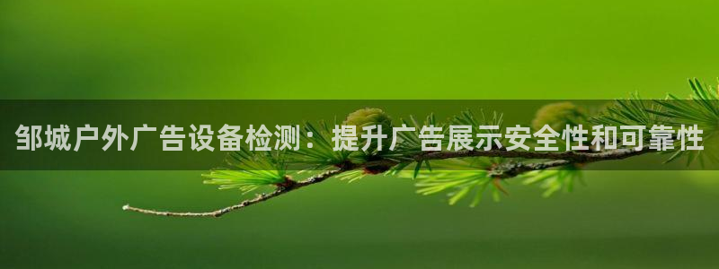 杏宇官方平台官网下载：邹城户外广告设备检测：提升广告展示安全性和可靠性