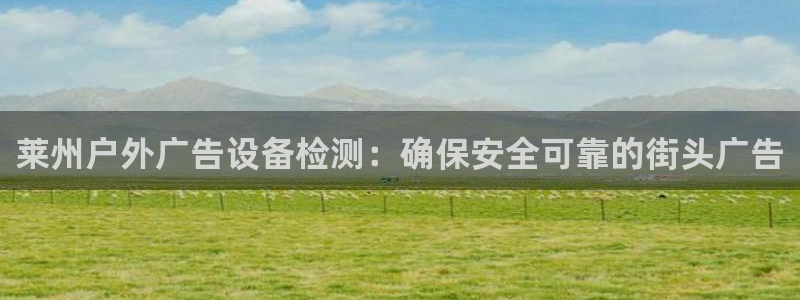 杏宇平台注册地址在哪里：莱州户外广告设备检测：确保安全可靠的街头广告
