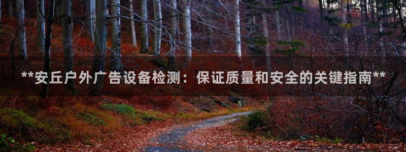 杏宇平台代理怎么赚钱的：**安丘户外广告设备检测：保证质量和安全的关键指南**