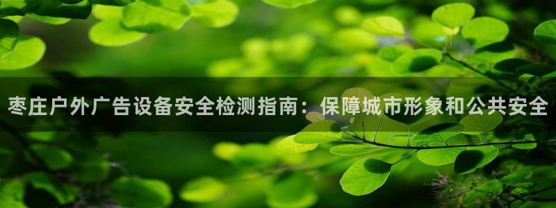 杏宇平台注册地址在哪里：枣庄户外广告设备安全检测指南：保障城市形象和公共安全