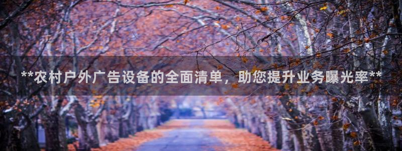 杏宇代理注册：**农村户外广告设备的全面清单，助您提升业务曝光率**