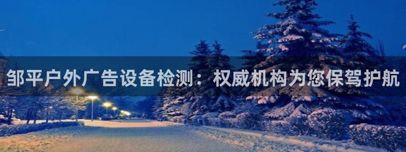 杏宇平台代理怎么赚钱快：邹平户外广告设备检测：权威机构为您保驾护航