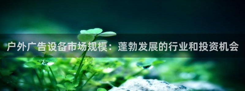 杏宇平台代理怎么样赚钱：户外广告设备市场规模：蓬勃发展的行业和投资机会
