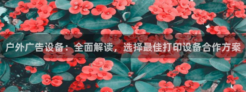杏宇平台开户：户外广告设备：全面解读，选择最佳打印设备合作方案