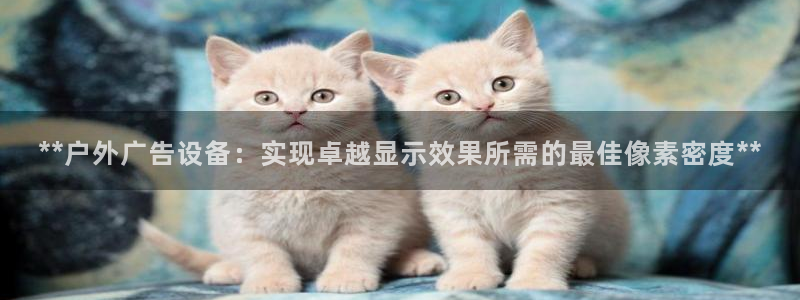 杏宇平台官网注册：**户外广告设备：实现卓越显示效果所需的最佳像素密度**