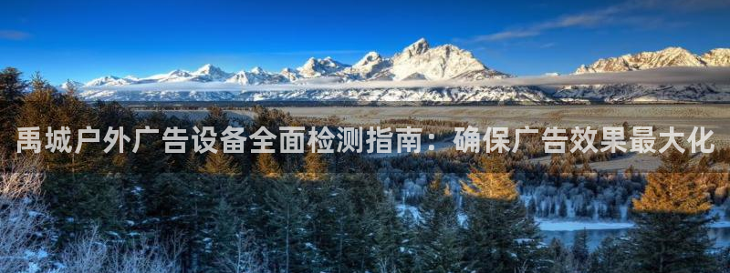 杏宇平台好吗：禹城户外广告设备全面检测指南：确保广告效果最大化