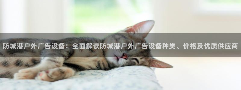 杏宇官方平台官网入口：防城港户外广告设备：全面解读防城港户外广告设备种类、价格及优质供应商