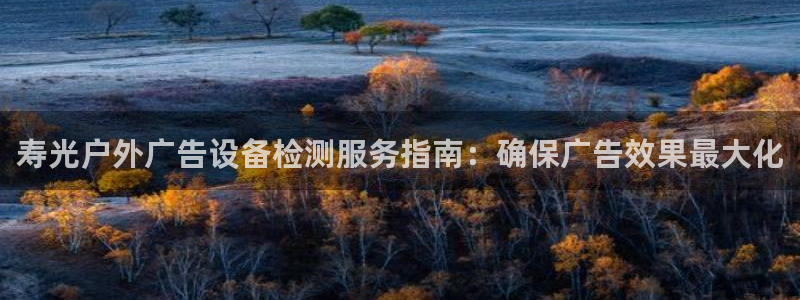 杏宇平台代理怎么样：寿光户外广告设备检测服务指南：确保广告效果最大化