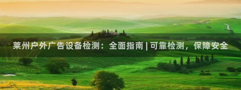 杏宇平台官网注册：莱州户外广告设备检测：全面指南 | 可靠检测，保障安全