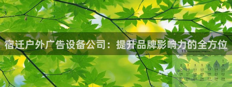 杏宇平台招商：宿迁户外广告设备公司：提升品牌影响力的全方位